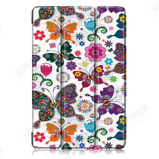 Tri-Fold Printing Tablet Case Cover for Samsung Galaxy Tab S5E SM-T720 SM-T725 Table - Butterfly