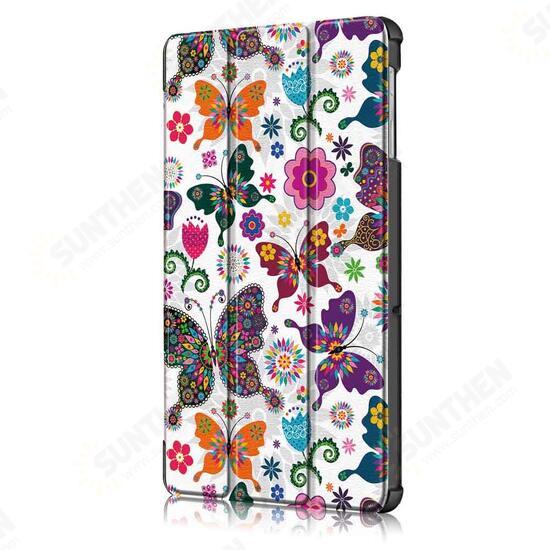 Tri-Fold Printing Tablet Case Cover for Samsung Galaxy Tab S5E SM-T720 SM-T725 Table - Butterfly