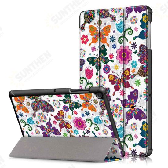 Tri-Fold Printing Tablet Case Cover for Samsung Galaxy Tab S5E SM-T720 SM-T725 Table - Butterfly