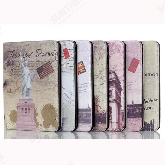 Vintage Design Folding Stand Case Cover For Samsung Galaxy Tab4 T530