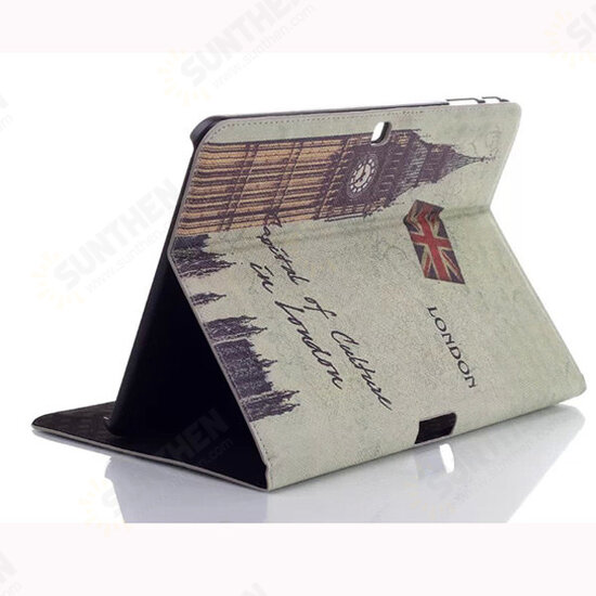 Vintage Design Folding Stand Case Cover For Samsung Galaxy Tab4 T530