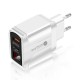 20W USB+PD Quick Charger Power Adapter with Digital Display for Tablet Smartphone