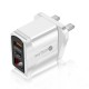 20W USB+PD Quick Charger Power Adapter with Digital Display for Tablet Smartphone