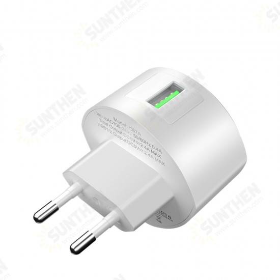 C68A EU Plug Single USB Port QC 3.0 Fast Charger For Tablet Smartphone