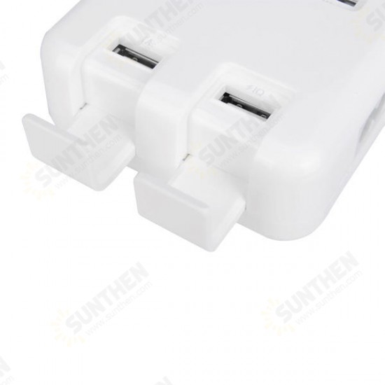 USB 4 Port AC Wall Charging Station Home Adapter Stand For Tablet Cell Phone