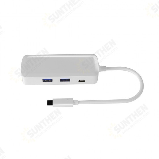 5 In 1 USB 3.1 Type C Hub To High Definition Multimedia Interface USB 3.0 HD Port Adapter Converter