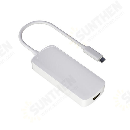 5 In 1 USB 3.1 Type C Hub To High Definition Multimedia Interface USB 3.0 HD Port Adapter Converter