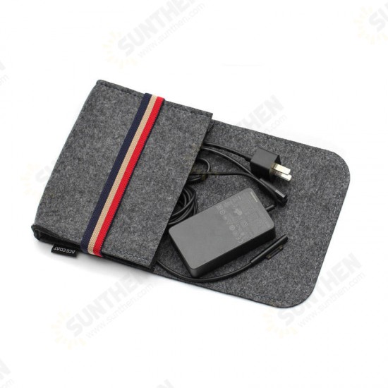 Steak Felt Power Pack Mini Accessories Bag Tablet Case