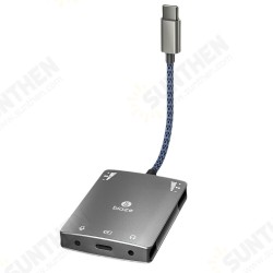 TH12 2 in 1 Type-C 3.5MM AUX Sound Card Live Audio Charging Converter Adapter TH12 2 in 1 Type-C 3.5MM AUX Sound Card Live Audio Charging Converter Adapter