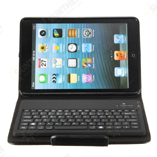 Leather bluetooth Keyboard Case for iPad Mini Tablet