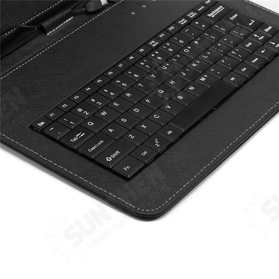 PU Leather Case Cover Micro USB Keyboard for 10.1 Inch Tablet