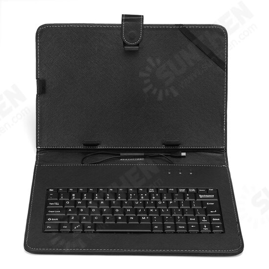 PU Leather Case Cover Micro USB Keyboard for 10.1 Inch Tablet