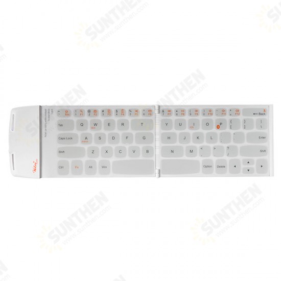 Pocketwekey Wireless bluetooth Thin English Keyboard White