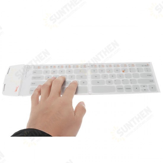 Pocketwekey Wireless bluetooth Thin English Keyboard White