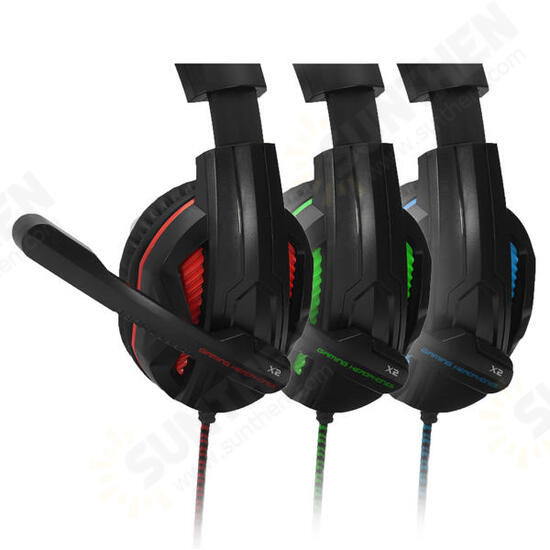 X2 3.5mm Stereo Headset with Microphone Volume Control for PC GAMING