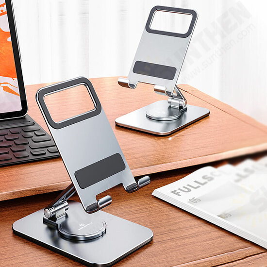 Slim Design 360 Rotatable Aluminum Alloy Adjustable Foldable Tablet Holder Stand