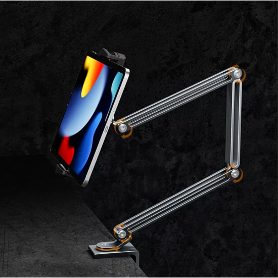 Stand Adjust Rotary Gaming Phone Stand Flexible Clip Phone Tablet Stand Holder for 4 -13 Inch Tablet PC