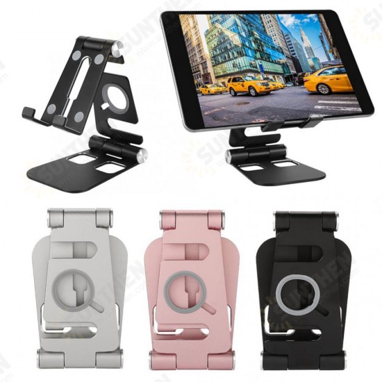 Foldable HW07B-1 Mobile Phone Tablet Stand Holder Aluminum Alloy Charging Base Bracket for Apple Tablet Watch