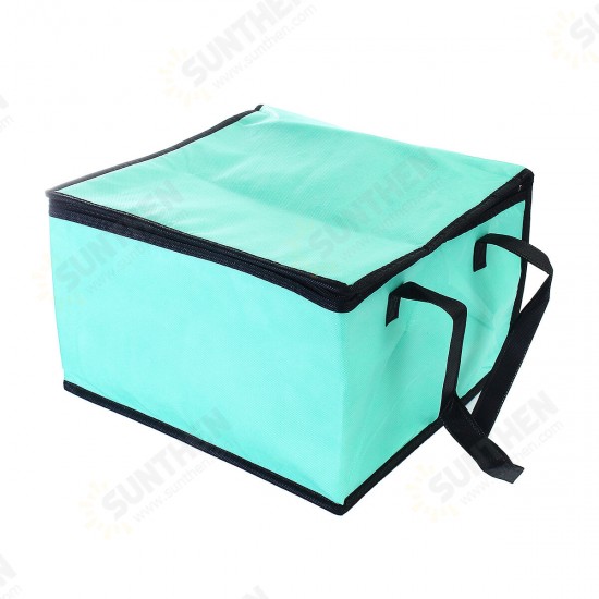 10 Inch Non-woven Fresh Keeping Tote Bag with Zipper Cake Picnic Lunch Bag Reusable Grocery Bag