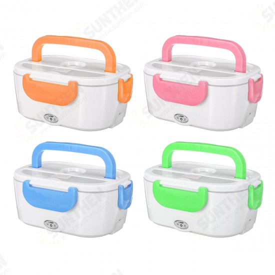 12V-24V/110V-240V 1.2L EU Plug Portable Removable Electric Lunch Box Car School Office Bento Box Food Heater Box