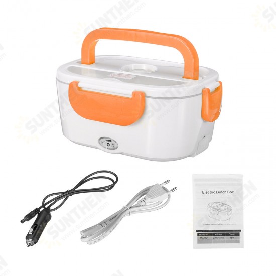 12V-24V/110V-240V 1.2L EU Plug Portable Removable Electric Lunch Box Car School Office Bento Box Food Heater Box