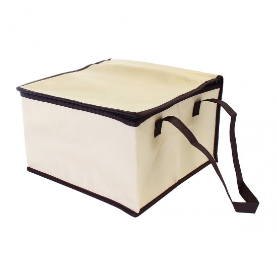 6 Inch Non-woven Fresh keeping Tote Bag with Zipper Cake Picnic Lunch Bag Reusable Grocery Bag