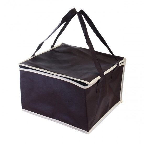 6 Inch Non-woven Fresh keeping Tote Bag with Zipper Cake Picnic Lunch Bag Reusable Grocery Bag