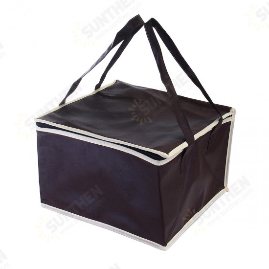 6 Inch Non-woven Fresh keeping Tote Bag with Zipper Cake Picnic Lunch Bag Reusable Grocery Bag