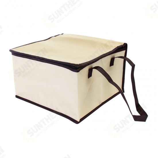 8 Inch Non-woven Fresh keeping Tote Bag with Zipper Cake Picnic Lunch Bag Reusable Grocery Bag