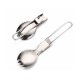 Foldable Stainless Steel Spork Spoon Fork Portable Cookout Picnic Spork Outdoor dinnerware