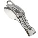 Foldable Stainless Steel Spork Spoon Fork Portable Cookout Picnic Spork Outdoor dinnerware