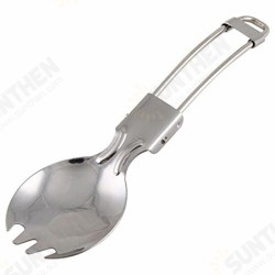 Foldable Stainless Steel Spork Spoon Fork Portable Cookout Picnic Spork Outdoor dinnerware Foldable Stainless Steel Spork Spoon Fork Portable Cookout Picnic Spork Outdoor dinnerware