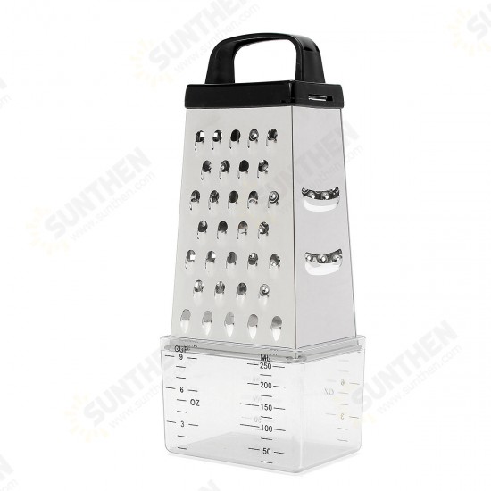 Grater Box Stainless Steel 4 Sided Multi Funtion Cheese Vegetable With Container Lunch Box