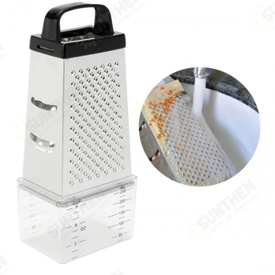 Grater Box Stainless Steel 4 Sided Multi Funtion Cheese Vegetable With Container Lunch Box