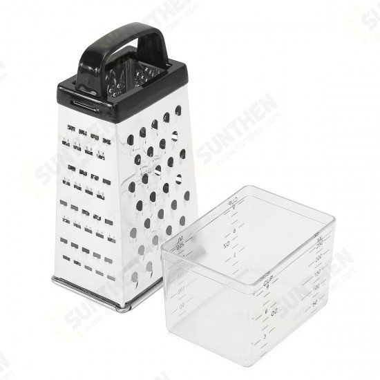 Grater Box Stainless Steel 4 Sided Multi Funtion Cheese Vegetable With Container Lunch Box