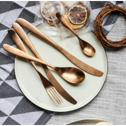 KC-HF6 High-end 420 Stianless Steel 5 Pieces Flatware Set Meniscus Design Dinnerware Set With KC-HF6 High-end 420 Stianless Steel 5 Pieces Flatware Set Meniscus Design Dinnerware Set With