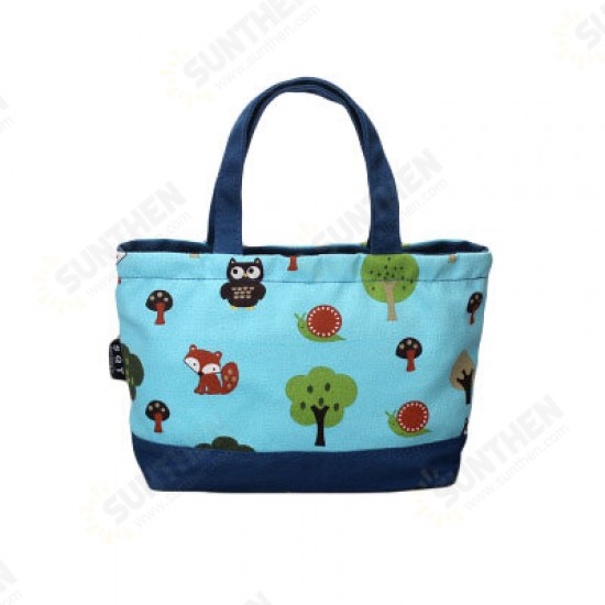 New Portable Canvas Lunch Bag Thermal Insulated Snack Lunch Box Carry Tote Storage Bag Travel Picnic