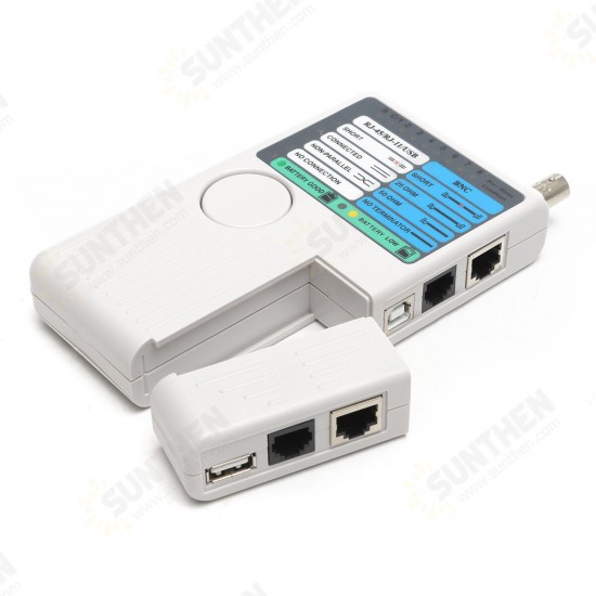 4 In 1 Network Cable Tester RJ45/RJ11/USB/BNC LAN Cable Cat5 Cat6 Wire Tester