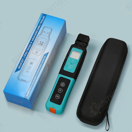 800~1700nm Live Fiber Optic Identifier Built in 10mw Visual Fault Locator for 3.0/2.0/0.9/0.25mm Fiber Optic Cable