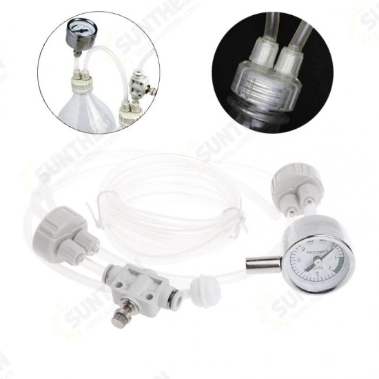 CO2 Generator System Kit With Pressure Air Flow Adjustment Plant Fish Aquarium Co2 Valve Diffuser