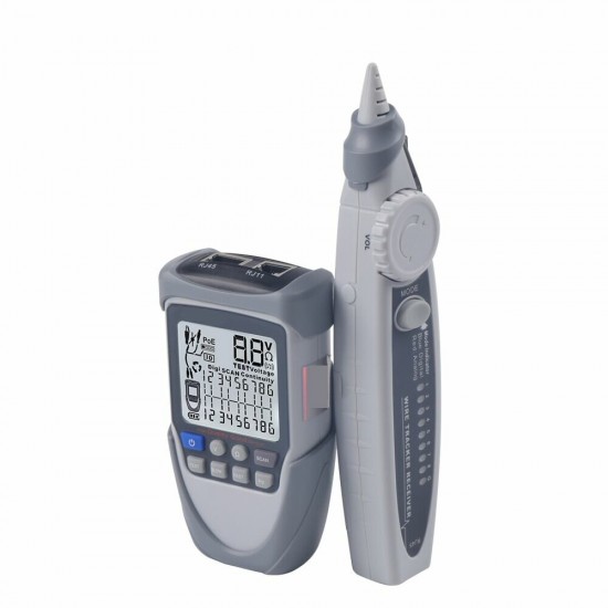 ET613/ET612 Network Cable Tester POE Test Line Finding Under 60V Noiseless Digital Search Strong Anti-Interference Test Polarity/Voltage Value