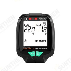 FY1881 30V-250V Digital Smart Socket Tester Voltage Test Socket Detector ENull Line Phase Check RCD Test Data Storage FY1881 30V-250V Digital Smart Socket Tester Voltage Test Socket Detector ENull Line Phase Check RCD Test Data Storage