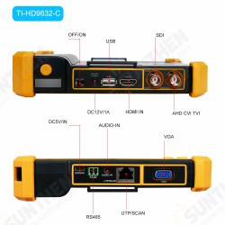 HD-3200C 8MP Ahd Monitor CCTV Tester Mini Monitor for Camera Tester CCTV POE Surveillance Camera CCTV Tester Monitor Video Camera Tester