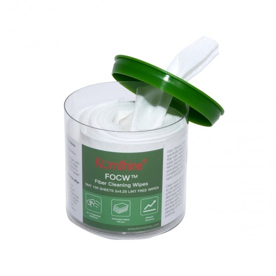 100/280 Wipes FOCW/FOCP GREEN SC/FC/ST/LC/Bare Fiber Optic Connector Adaptor 1000+ Fiber Optic Cleanings Platform Cube Cleaning