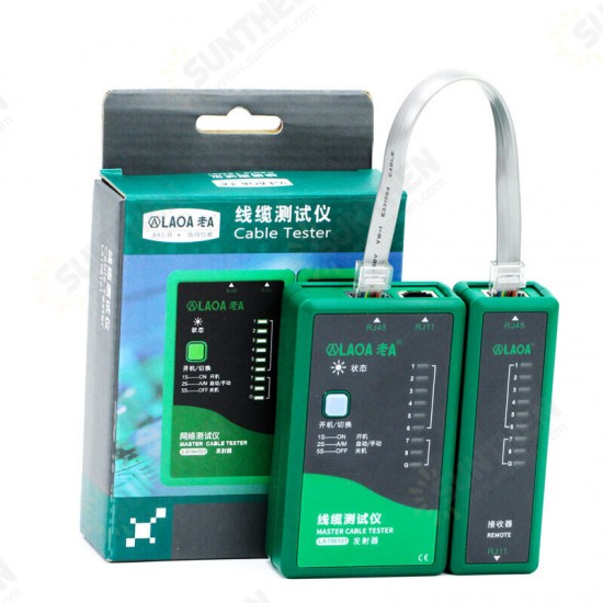 LA198101 RJ11/RJ45 Network Tester Cable Testing Telephone Line Detection