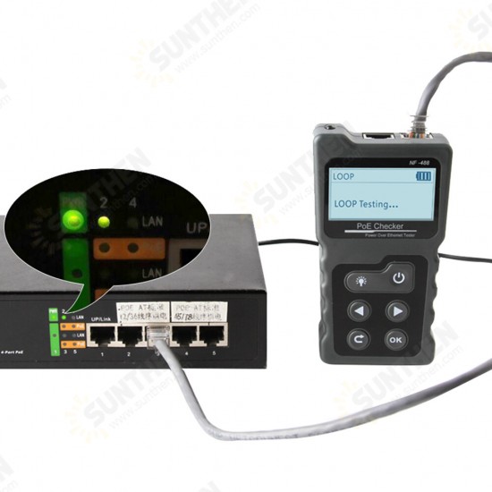 NF-488 Digital Ethernet CAT5 CAT6 LAN Network Cable PoE Switch Tester Detector LCD Display Network Cable Tester Network Tools NF-488 Digital Ethernet CAT5 CAT6 LAN Network Cable PoE Switch Tester Detector LCD Display Network Cable Tester Network Tools