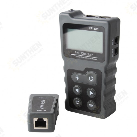 NF-488 Digital Ethernet CAT5 CAT6 LAN Network Cable PoE Switch Tester Detector LCD Display Network Cable Tester Network Tools NF-488 Digital Ethernet CAT5 CAT6 LAN Network Cable PoE Switch Tester Detector LCD Display Network Cable Tester Network Tools