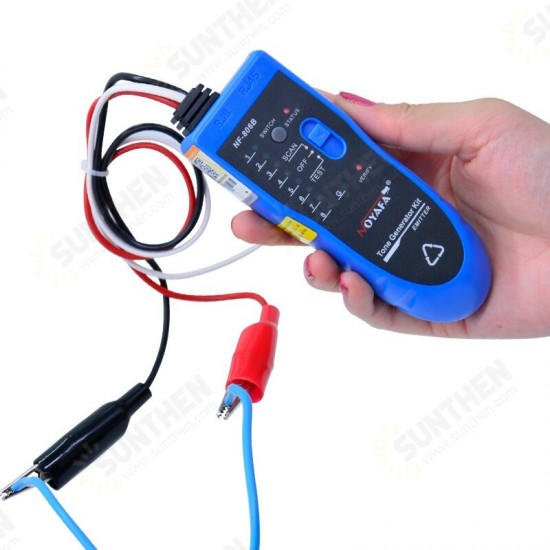 NF-806B Wire Tracker Wire Tracer Cable Tester UTP STP RJ45 RJ11 Metal Cable Tracing LAN Cable Tester