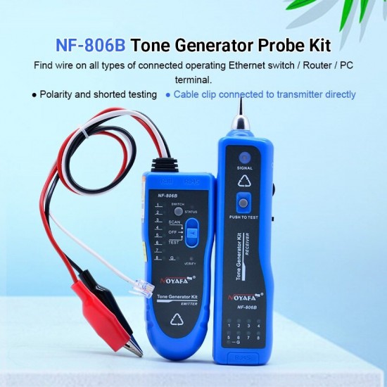 NF-806B Wire Tracker Wire Tracer Cable Tester UTP STP RJ45 RJ11 Metal Cable Tracing LAN Cable Tester
