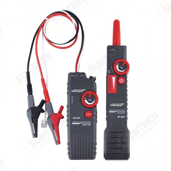 NF-820 High & Low Voltage Cable Tester RJ45 RJ11 BNC Tester Underground Cable Finder Anti-Interference Wire Tracker